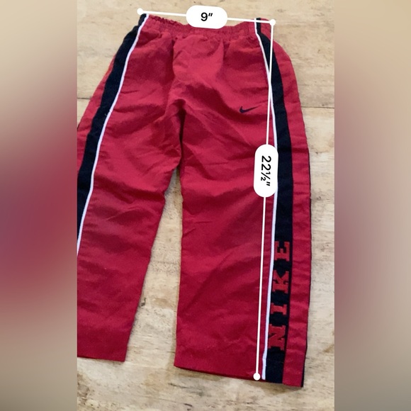 Vintage Nike Boys’ Sz 4 Red/Black Hooded Windbreaker Track Suit - Picture 12 of 17